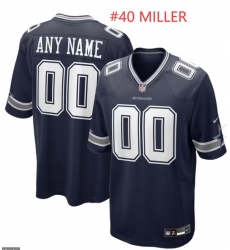 Men Dallas Cowboys MIller #40 Blue Stitched NFL Jersey
