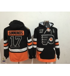 Men's Philadelphia Flyers 17 Wayne Simmonds Black Stitched Hoody