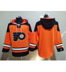 Men's Philadelphia Flyers Blank Orange Ageless Must-Have Lace-Up Pullover Hoodie