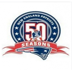 Stitched New England Patriots 50th Anniversary Jersey Patch