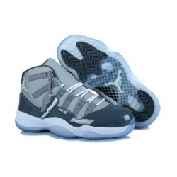 Girls Nike Air Jordan 11 GS Medium Grey White Cool Grey Womens Size