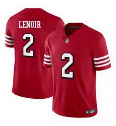 San Francisco 49ers 2 Deommodore Lenoir Red Throwback Limited Stitched Jersey San Francisco 49ers 2 Deommodore Lenoir Red Throwback Limited Stitched Jersey
