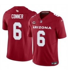 Men Arizona Cardinals 6 James Conner Red 2025 F U S E  With 4 Star C Patch Vapor Untouchable Limited Stitched Jersey