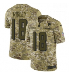 Men Nike Atlanta Falcons 18 Calvin Ridley Limited Camo 2018 Salute to Service NFL Jersey