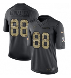 Men Nike Atlanta Falcons 88 Tony Gonzalez Limited Black 2016 Salute to Service NFL Jersey