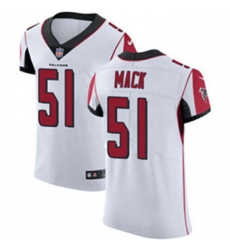 Nike Falcons #51 Alex Mack White Mens Stitched NFL Vapor Untouchable Elite Jersey