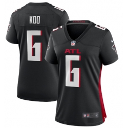 Women Atlanta Falcons 6 Younghoe Koo Black 2023 F U S E Vapor Limited Stitched Football Jersey