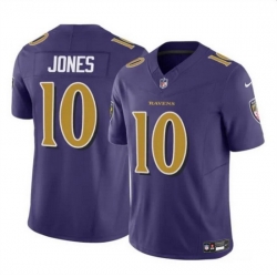 Men Baltimore Ravens 10 Emory Jones Purple 2023 F U S E Vapor Limited Football Jersey