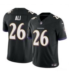 Men Baltimore Ravens 26 Rasheen Ali Black 2025 F U S E Vapor Limited Football Jersey Men Baltimore Ravens 26 Rasheen Ali Black 2025 F U S E Vapor Limited Football Jersey