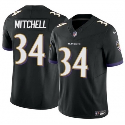 Men Baltimore Ravens 34 Keaton Mitchell Black 2025 F U S E Vapor Limited Football Jersey