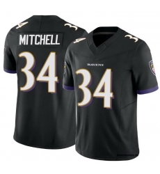 Men Baltimore Ravens Nike Keaton Mitchell Black F U S E Stitched NFL Jersey
