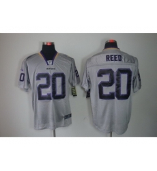 Nike Baltimore Ravens 20 Ed Reed Black Grey Elite Lights Out NFL Jersey