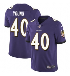 Nike Ravens 40 Kenny Young Purple Vapor Untouchable Limited Jersey