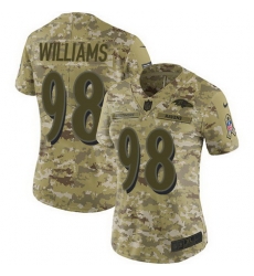 Nike Ravens 98 Brandon Williams Camo Womens Stitched NFL Limited 2018 Salute to Service Jersey