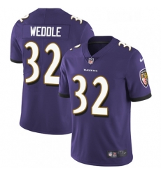 Youth Nike Baltimore Ravens 32 Eric Weddle Elite Purple Team Color NFL Jersey