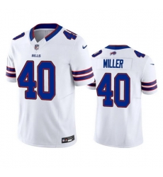 Men Buffalo Bills 40 Von Miller White 2023 F U S E  Vapor Untouchable Limited Stitched Jersey