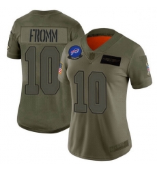 Women Buffalo Bills 10 Jake Fromm Camo Limited 2019 Salute to Service Jersey