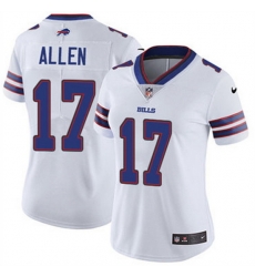 Women Buffalo Bills 17 Josh Allen White Limited Stitched Jersey