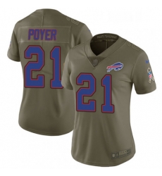 Womens Nike Buffalo Bills 21 Jordan Poyer Limited Olive 2017 Salute to Service NFL Jersey