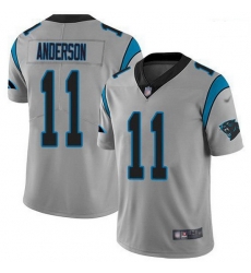 Men Nike Carolina Panthers 11 Robby Anderson Silver Stitched NFL Limited Inverted Legend Jersey