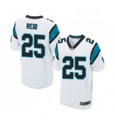 Mens Carolina Panthers 25 Eric Reid Elite White Football Jersey