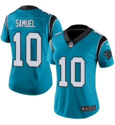 Nike Panthers #10 Curtis Samuel Blue Alternate Womens Stitched NFL Vapor Untouchable Limited Jersey