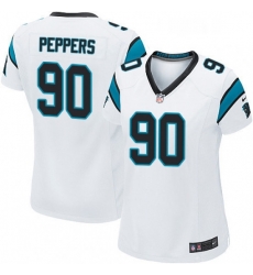 Womens Nike Carolina Panthers 90 Julius Peppers Game White NFL Jersey