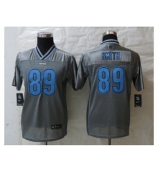 Youth Nike Carolina Panthers #89 Smith Grey Jerseys(Vapor)