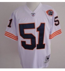 Chicago Bears 51 BUTKUS white mitchellandness Big Number