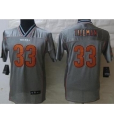 Kids Nike Chicago Bears 33 Charles Tillman Grey Vapor Elite Jerseys