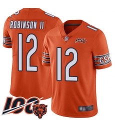 Men Chicago Bears 12 Allen Robinson Orange Alternate 100th Season Limited Football Jersey