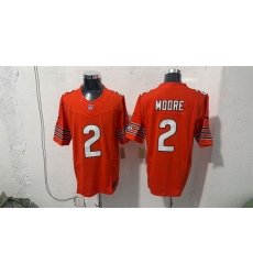 Men Chicago Bears  2 D J  Moore Orange 2026 F U S E  Vapor Untouchable Limited Stitched Football Jersey