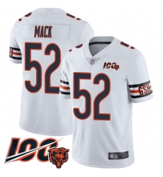 Men Chicago Bears 52 Khalil Mack White Vapor Untouchable Limited Player 100th Season Football Jersey