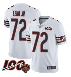 Men Chicago Bears 72 Charles Leno White Vapor Untouchable Limited Player 100th Season Football Jersey