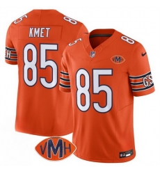 Men Chicago Bears 85 Cole Kmet Orange 2025 F U S E  With VMH Patch Vapor Untouchable Limited Stitched Football Jersey