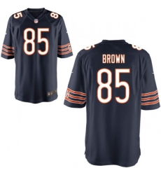 Men's NIKE Chicago Bears #85 DANIEL BROWN Navy Blue Game JERSEY