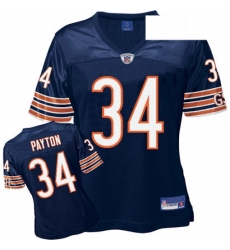 Reebok Chicago Bears 34 Walter Payton Blue Womens Team Color Premier EQT Throwback NFL Jersey