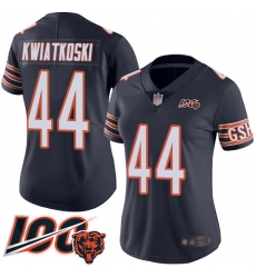 Women Chicago Bears 44 Nick Kwiatkoski Navy Blue Team Color 100th Season Limited Football Jersey