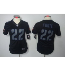 Women Nike Chicago Bears #22 Matt Forte Black Jerseys[Impact Limited]