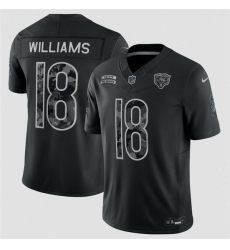 Youth Chicago Bears  18 Caleb Williams Mahomes Black 2026 Salute to Service Limited Stitched Football Jersey