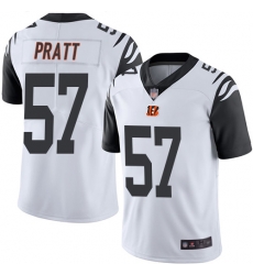 Bengals 57 Germaine Pratt White Men Stitched Football Limited Rush Jersey