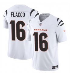 Men Cincinnati Bengals 16 Joe Flacco White 2025 F U S E  Vapor Untouchable Limited Stitched Football Jersey