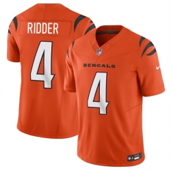 Men Cincinnati Bengals 4 Desmond Ridder Orange 2025 F U S E  Vapor Untouchable Limited Stitched Football Jersey