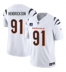 Men Cincinnati Bengals 91 Trey Hendrickson White 2025 F U S E With 1 Star C Patch Vapor Untouchable Limited Stitched Football Jersey Men Cincinnati Bengals 91 Trey Hendrickson White 2025 F U S E With 1 Star C Patch Vapor Untouchable Limited Stitched Football Jersey