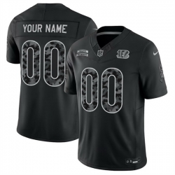 Men Cincinnati Bengals Active Player Custom Black F U S E  2026 Salute to Service Limited Stitched Football Jersey