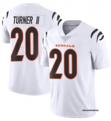 Men Nike DJ Turner #20 White Cincinnati Bengals Team F U S E Stitched NFL Jersey