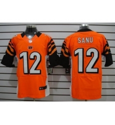 Nike Cincinnati Bengals 12 Mohamed Sanu Orange Elite NFL Jersey