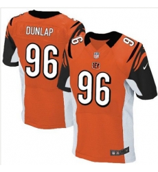 Nike Cincinnati Bengals #96 Carlos Dunlap Orange Alternate Mens Stitched NFL Elite Jersey