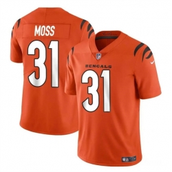 Youth Cincinnati Bengals 31 Zack Moss Orange Vapor Untouchable Limited Stitched Jersey