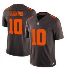 Men Cleveland Browns 10 Quinshon Judkins Brown 2025 F U S E  Alpha Dawg Limited Stitched Football Jersey